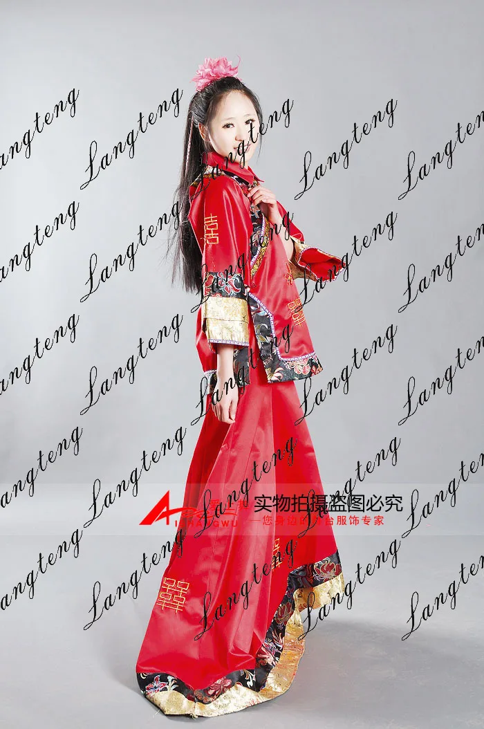 New Chinese Ancient Clothing Show Pratensis Suit Costume Wedding Dress Bride Chinese Style Wedding Dress Marriage