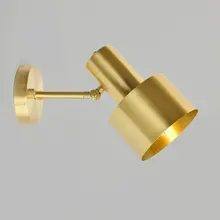 Minimalist copper brass wall light lamp LED bedside toilet bathroom reading wall light LED sconce modern simple gold wall light