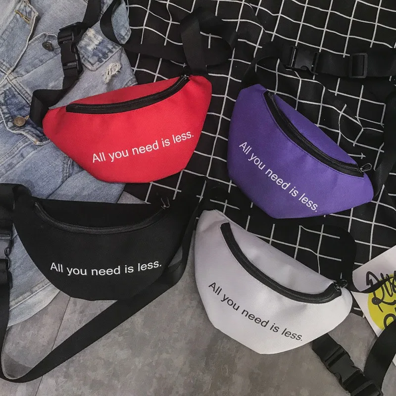 

Oxford 2019 Women Fashion Girls Letter Print Stylish Waist Bag Female Belt Handbag Unisex Fanny Pack Ladies Belly Bags New
