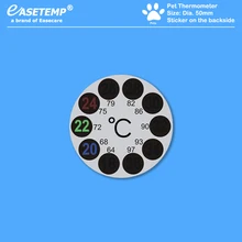 10 шт./партия,, термометр для питомца(18-36 градусов S) для собак, кошек, птиц, рептилий и амфибий с наклейкой