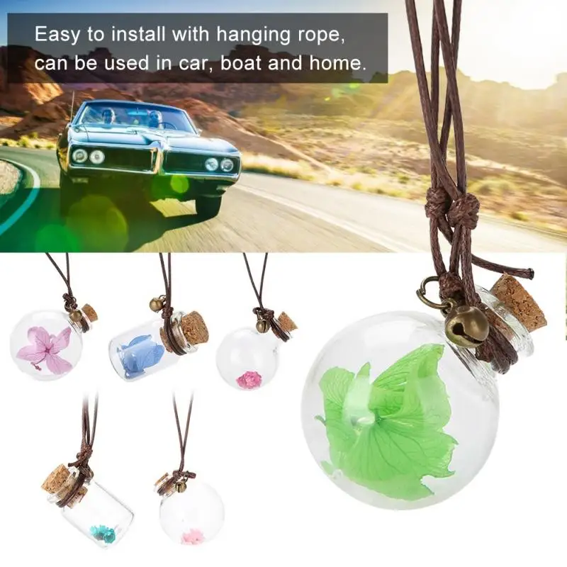 Glass Perfume Bottle Ornament Perfume for Essential Oils Pendant Empty