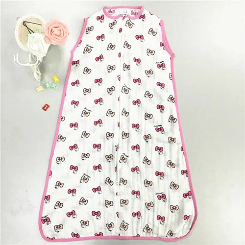 Детские спальные мешки Муслин Хлопок Aden Anais тонкий спальный мешок для лета постельные принадлежности детские Bebe мешки для сна 12-18 месяцев - Цвет: HelloKitty
