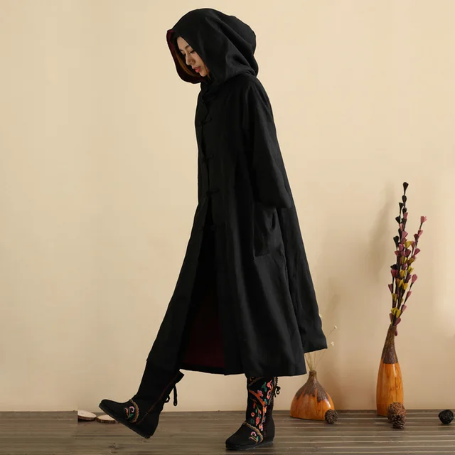 hooded duster coat