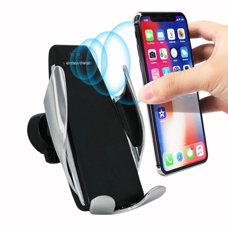 

Automatic Infrared Sensor Car Smart Phone Mount Air Vent Holder Fast Wireless Charger One Hand Operation Auto-Clamp for Phone