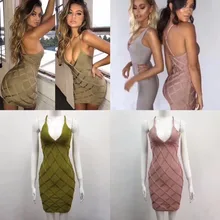 Высокое качество женское платье зеленый пыльно розовый Холтер шеи Бандажное платье для вечеринок+ костюм