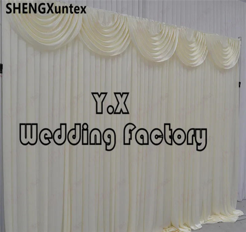 

Cheap Price Ice Silk Swag Drape Fabric For Wedding Backdrop Curtain Decoration Free Shipping