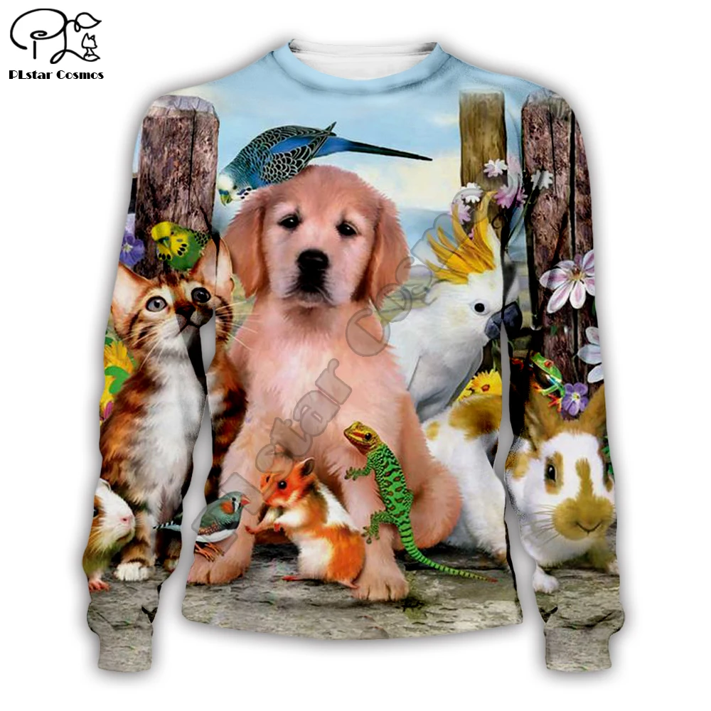 Милый свитер унисекс с 3D-принтом собаки, кошки, графические толстовки, высокое качество, брендовый Топ, moleton mujer/homme, верхняя одежда с длинными рукавами и изображением животных - Цвет: Цвет: желтый
