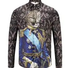 Повседневные Мужские приталенные рубашки с длинным рукавом, новинка