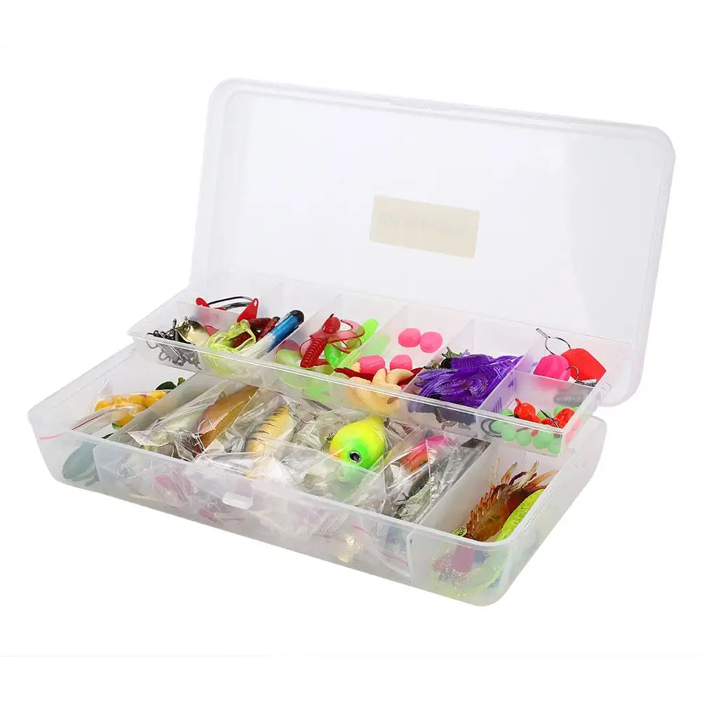 

Polypropylene Sea Fishing Hook Portable Fishing Tackle Box Practical Angling Tools Luya Bait Kit Fishing Bait Set Dropshipping