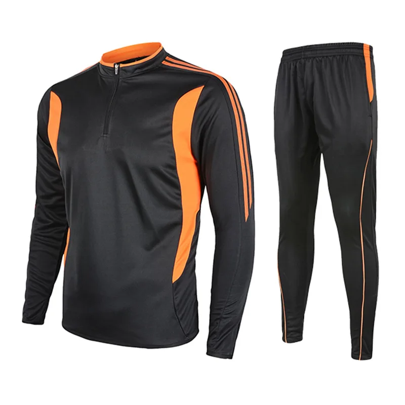 Сезон Футбол спортивный костюм Футбол Куртки Джерси Футбол Training Kit Спорт Спортивная - Цвет: Orange