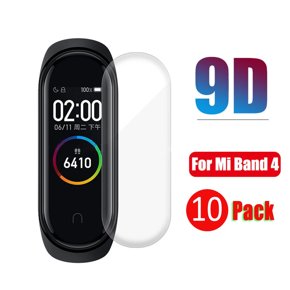 

10Pcs Mi Band 4 Screen Protector Film For Mi band 4 MiBand 4 Wristband Bracelet Anti-scratch Film Not Tempered Glass