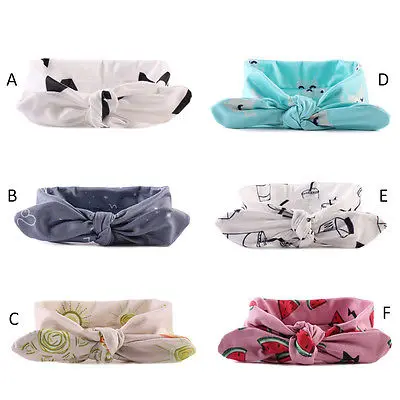 

Cute Girls Kids Baby Toddler Turban Knot Rabbit Headband Bow Hairband Head Bands
