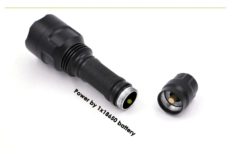 Портативный C8 cree XPL HI V3-7A светодиодный фонарик лампа теплый белый 3000K 1200 люмен 18650 перезаряжаемый охотничий фонарь