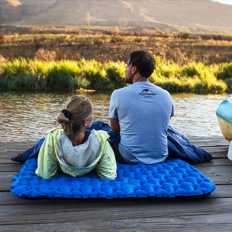 Naturehike في خفيفة الوزن مقاوم للرطوبة مرتبة هوائية النايلون TPU وسادة النوم نفخ فراش التخييم حصيرة ل 2 شخص NH19Z055-P