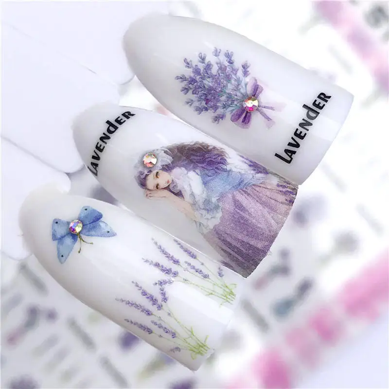 Yzwle 100% Новые 3D наклейки для ногтей, переводная картинка цветочные узоры Переводные Советы Маникюр Дизайн ногтей украшения