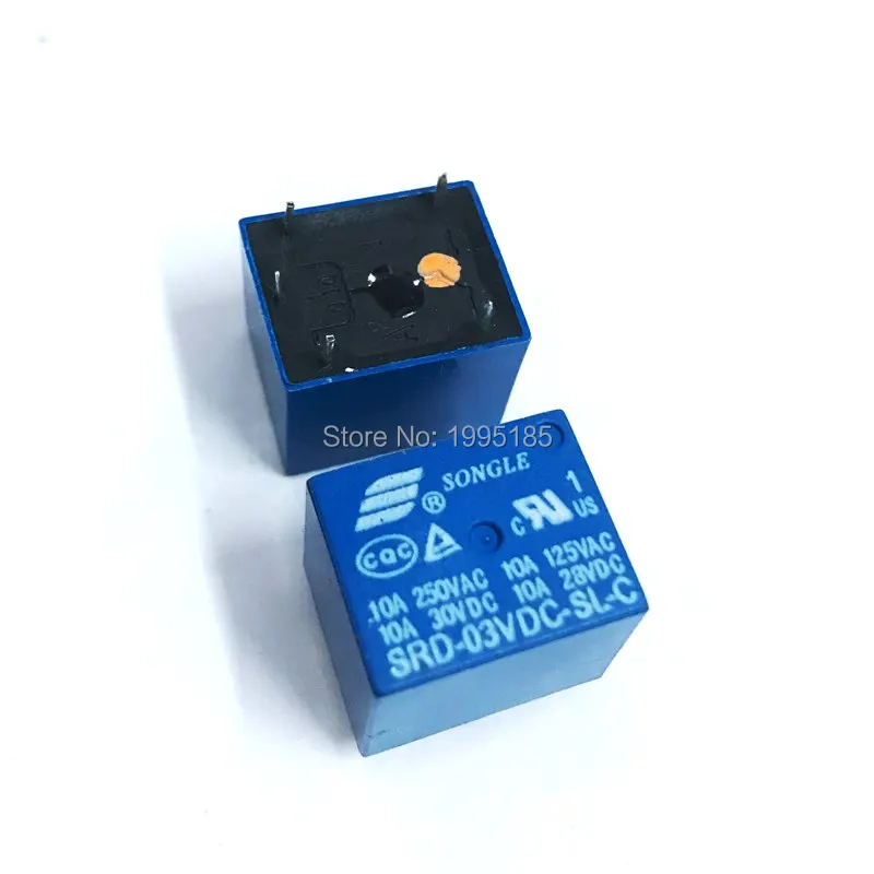 5 шт. реле SRD-03VDC-SL-C Rele 3 в 10A 250VAC 10A 30VDC реле времени питания 5PIN реле 03 в высокое качество