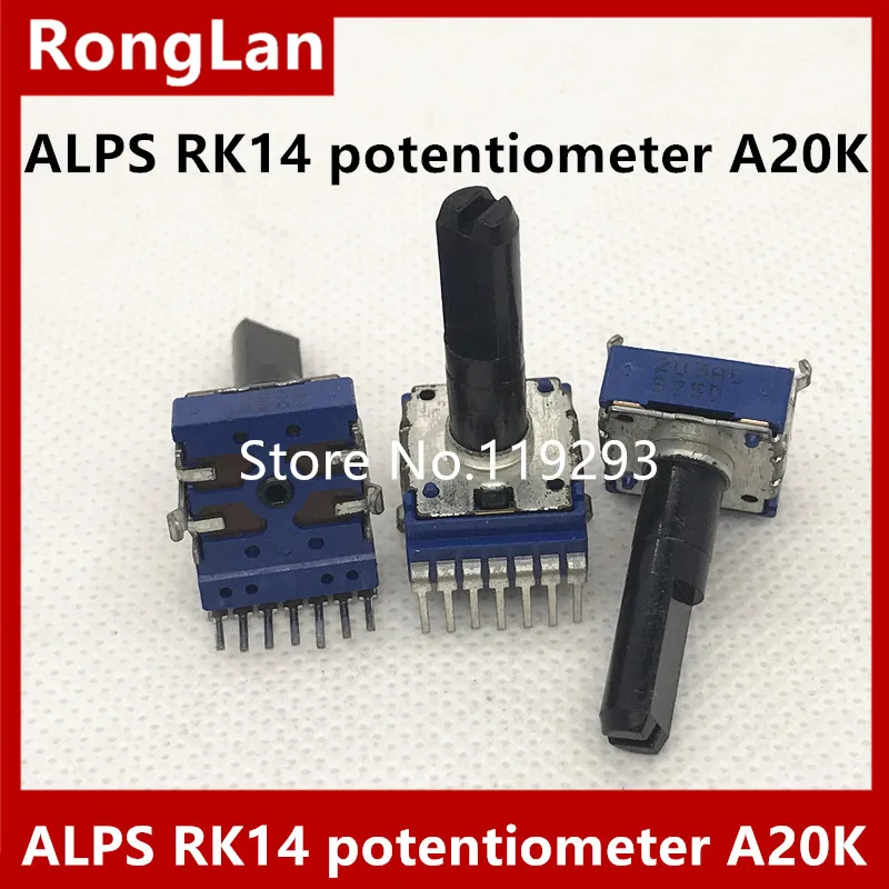 [BELLA]ALPS RK14 type potentiometer shaft A20K A203 7foots  203A 23MM--10PCS/LOT