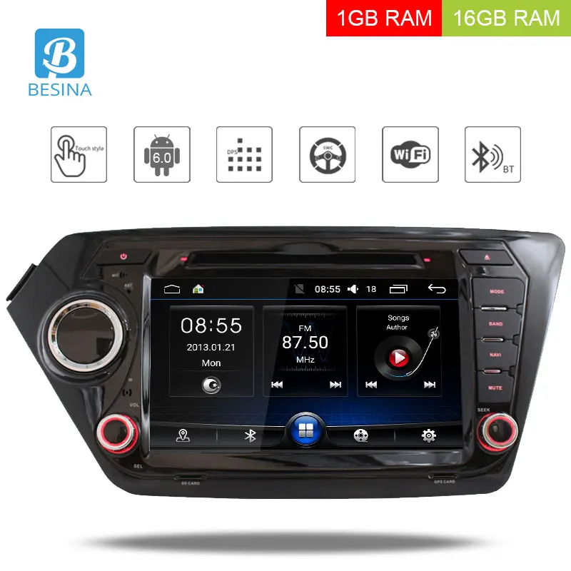 

Besina 2 Din Android 9.0 Car DVD player for Kia k2 RIO 2010 2011 2012 2013 2014 2015 WIFI Stereo GPS Radio Multimedia Autoaudio