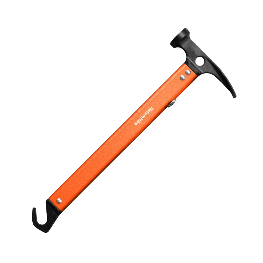 

Outdoor Multi-function Hammer Aluminum Hooks Wild Survival Equipment Life-saving with Tent Stake Remover for Rain Fly Tent