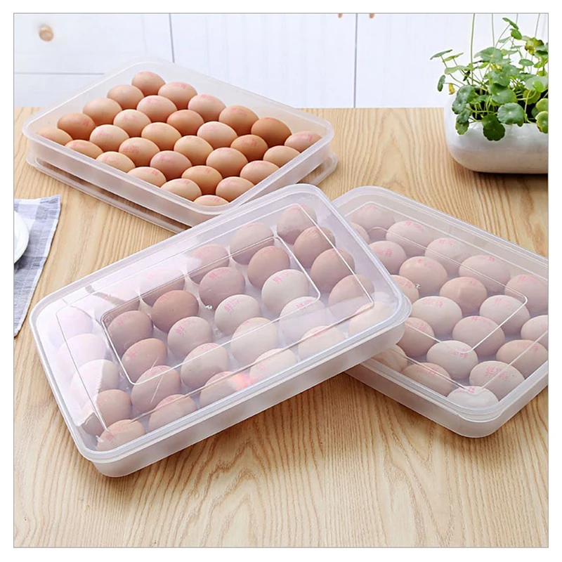 Ящик для хранения яиц 30 яиц жесткий пластиковый контейнер для яиц Органайзер-коробка для хранения Контейнер дозатор яиц для емкости холодильника