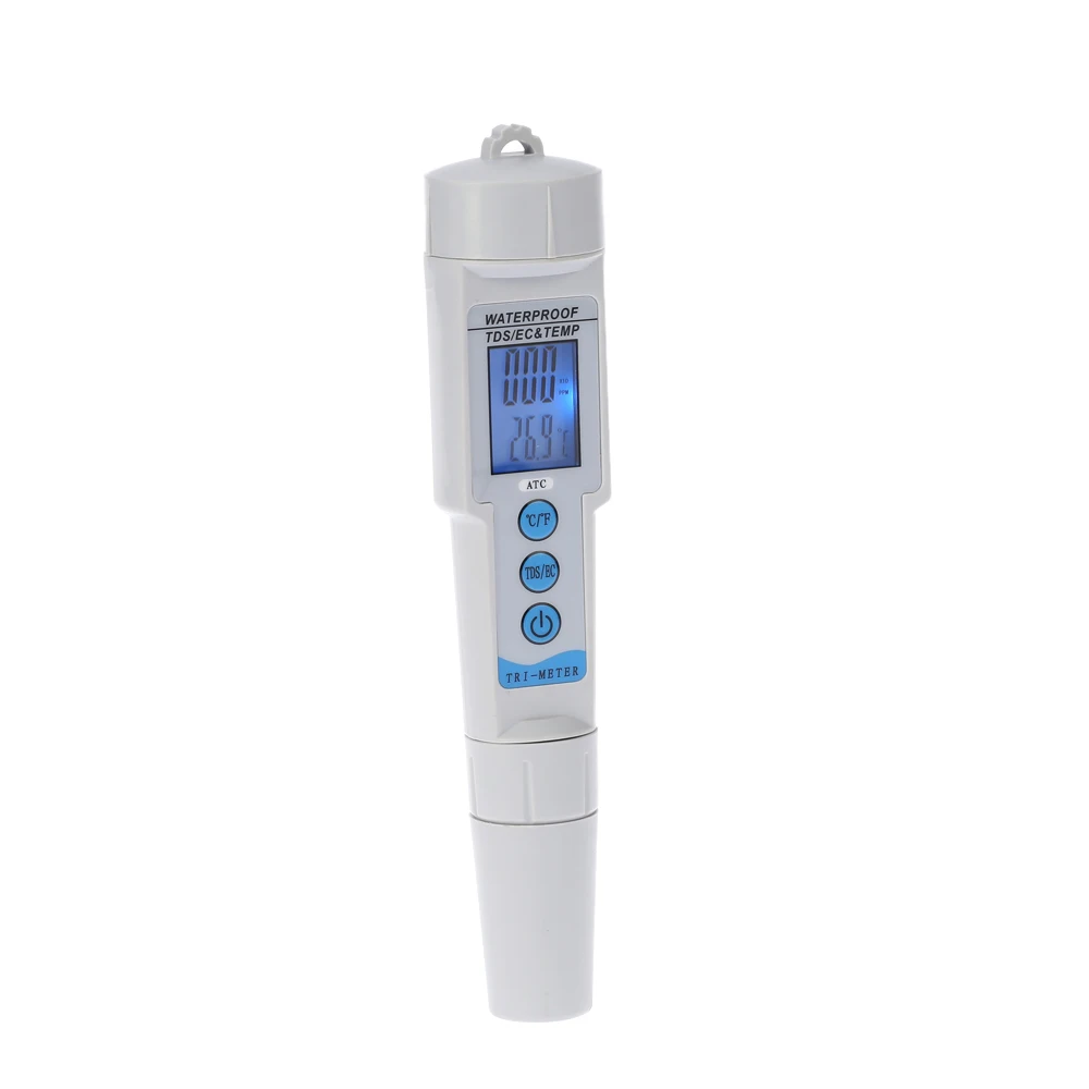 3 в 1 рН-метр Тип ручки тестер качества воды анализатор многопараметрический водонепроницаемый монитор качества воды EC& TDS измеритель кислотности