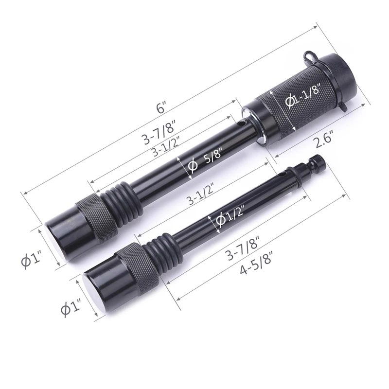 MICTUNING 5/"& 1/2" комплект замковых штифтов для прицепа с одной системой блокировки 2 ключа для приемников буксировочных сцепок класса I, II, III, IV, V