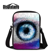 Dispalang персонализированные дизайнерские женские сумки-мессенджеры с принтом глаз, высокое качество, мини сумка через плечо, мужская повседневная сумка с клапаном