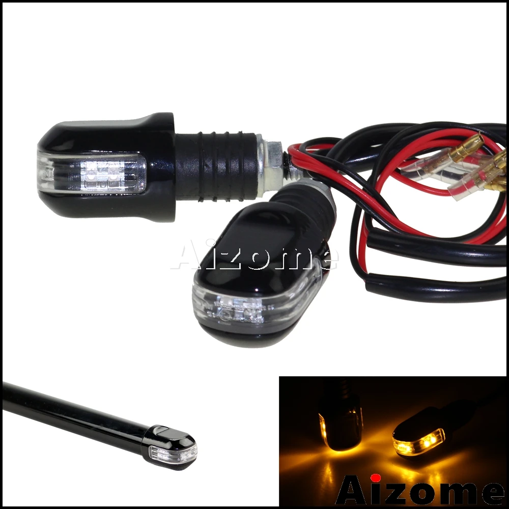 Motorcycle Emark Bar End Blinkers Turn Indicator Light Supermoto 7/8