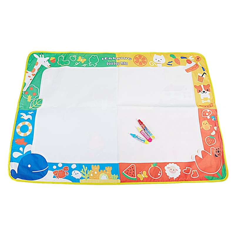 HOT-COOLPLAY, детский водный коврик для раскраски и волшебная ручка, рисованная доска для рисования, игровой коврик, русская доска для детей, обучающая