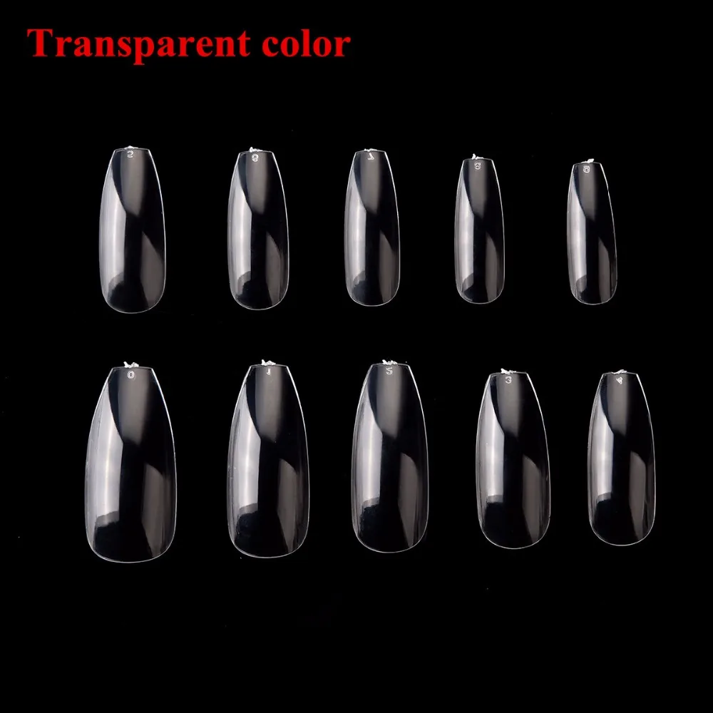 Dicas da Arte do Prego Makartt Bailarina Prego Dicas Caixão Unhas Falsas Claro Natural 500 Pçs Capa Completa Manicure 10 Pacotes 3 High Quality Beleza e saúde