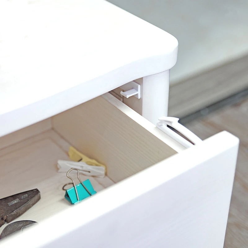 4pcs Invisible Child Safety Lock Baby Safety Drawer Lock Latches ABS Baby Security Protection From Children Drawer Safety Lock 2