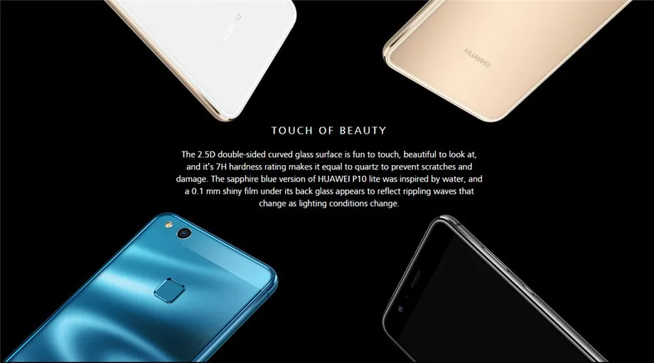Huawei P10 Lite с глобальной прошивкой, 4 ГБ, 64 ГБ, Android 7,0, смартфон, 4G, LTE, четыре ядра, 5,2 дюймов, FHD, 1920X1080, отпечаток пальца, OTA, мобильные телефоны
