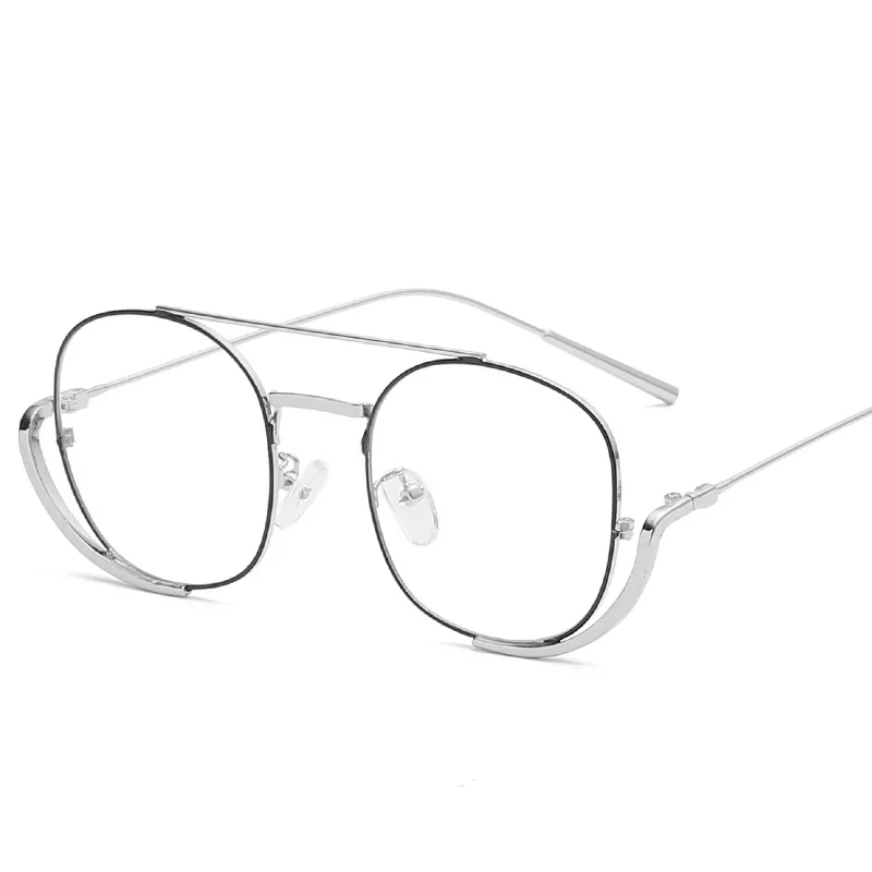 Zilead, Модные металлические необычные очки, оправа для мужчин и женщин, оптические очки Sepectacle, компьютерные очки, очки - Цвет оправы: black silver