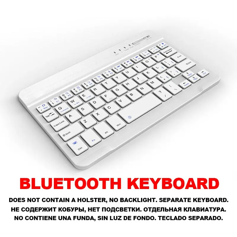 Чехол для iPad mini 5 4 3 2 1, чехол для клавиатуры с карандашом, умный тканевый силиконовый чехол для iPad mini 5 7,9 - Цвет: White keyboard