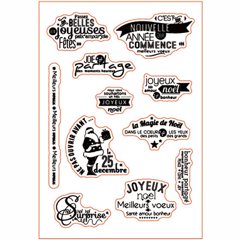

KLJUYP Joyeux Clear Stamps Scrapbook Paper Craft Clear stamp scrapbooking 05101