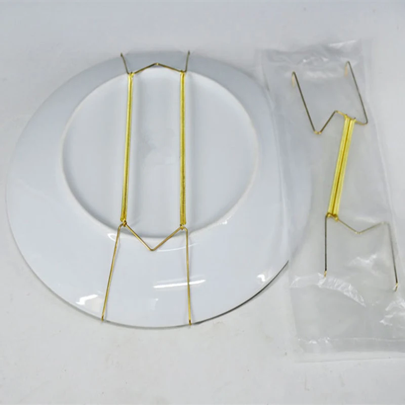 

10pcs 10 inch Plate Spring Wall Hanger Holder Hanging Wire For Various Sizes Art Decoration Stainless Steel Home Dector