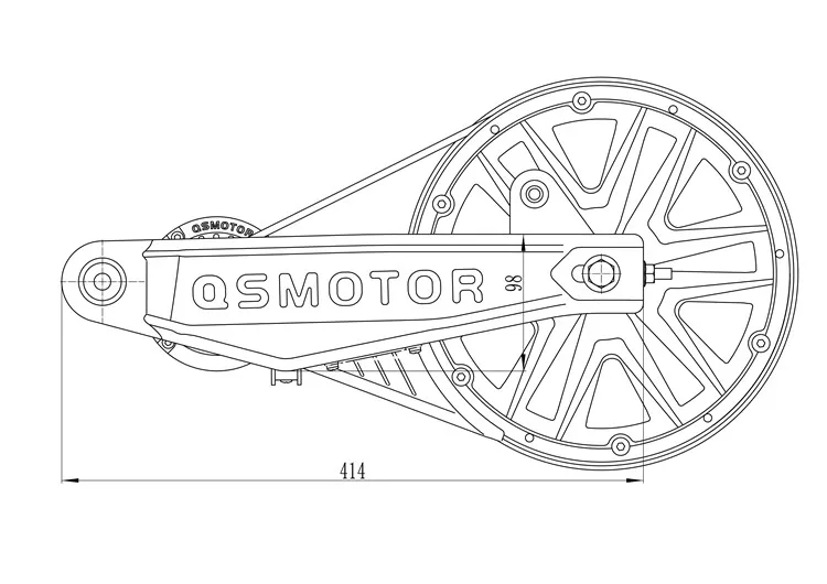 QSMOTOR 1000W BLDC средне-приводной двигатель в сборе конверсионные комплекты для электрического скутера