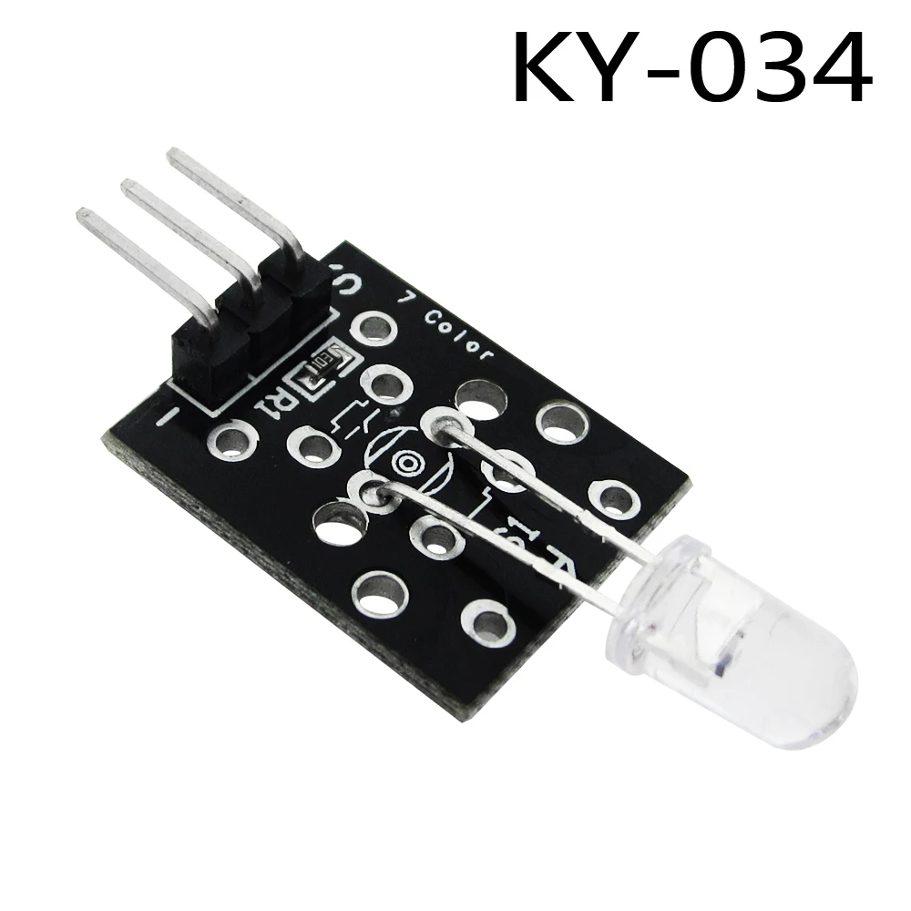 

1pcs/lot KY-034 3pin Automatically 7 Color Colour Flashing LED Module diy Starter Kit KY034