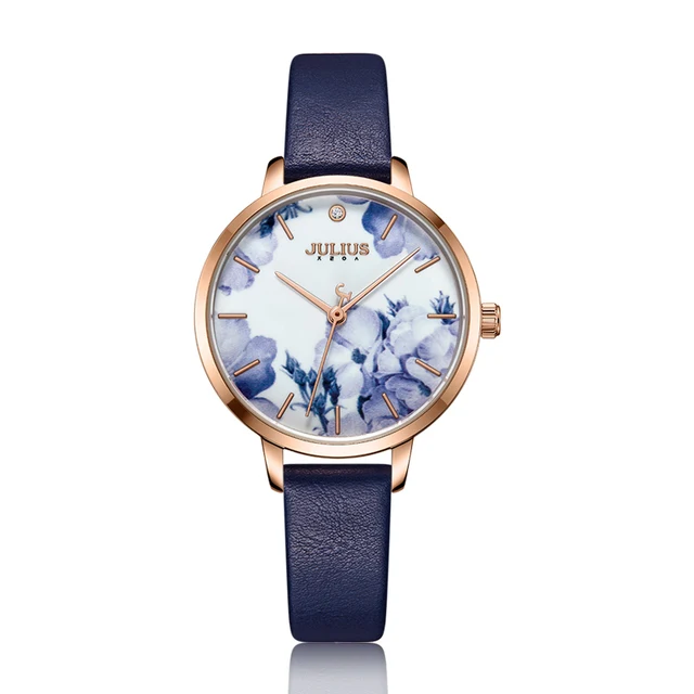 Julius Watch Fashion Elegant Quartz Women Leather Bracelet Watch Flower Dial Des Julius Watch Fashion Elegant Quartz Women Leather Bracelet Watch Flower Dial Des