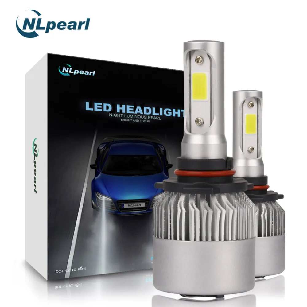 NLpearl 2 шт. 8000LM/пара 6500 к S2 COB точечный светодиодный 9005 лампы H7 H1 H11 H3 H13 9006 H4 HB3 фары для