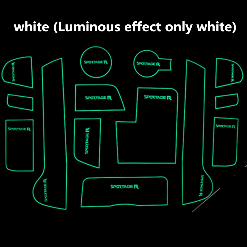 For KIA Sportage R 2011 2012 2013 2014 Low Profile 3d Rubber Car Anti Slip Mat Non-Slip Covers Interior Door Mats Cup Pad 12pcs