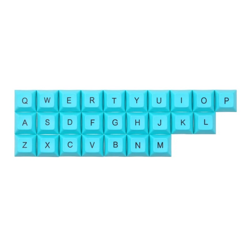 DSA Алфавит keycap Топ Печатный краситель подстилка 26 клавиш для пользовательских