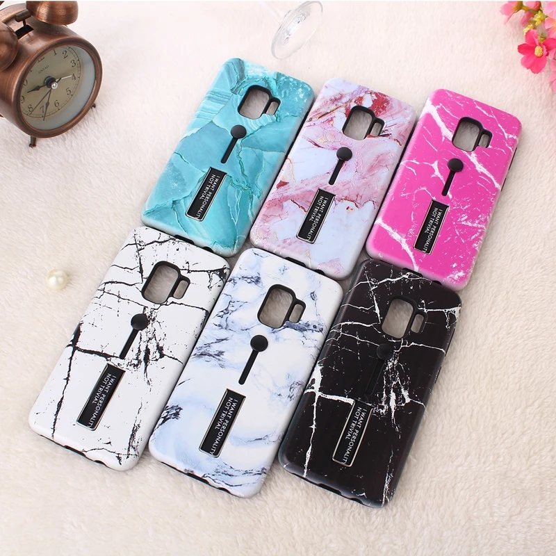 Для samsung Galaxy S9 плюс Мрамор Камень Дело палец кольцо и подставка держатель