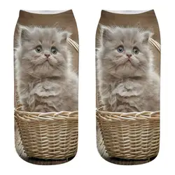 JAYCOSIN Лидер продаж в стиле унисекс Забавные 3D печать для женщин носки для девочек Cat Дизайн Мода унисекс подарок Низкие ботильоны