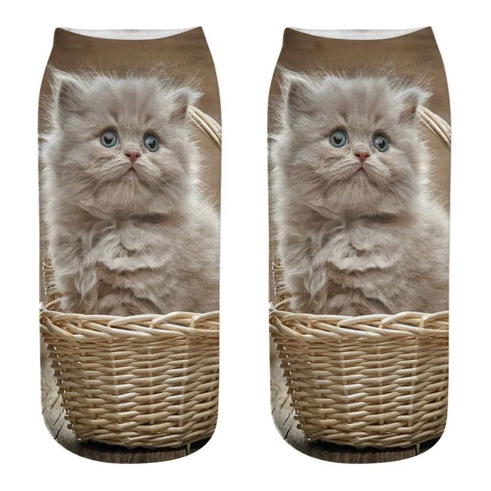 

JAYCOSIN Hot Selling Unisex Funny 3D Printing Women Socks Cat Design Fashion Unisex Gift Socks Low Ankle Sock dropshipping 424Z
