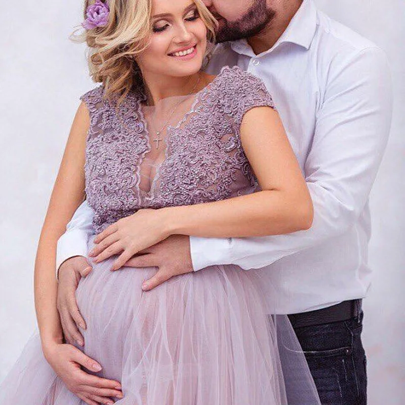Лори фиолетовое свадебное платье es Line Robe Mariage свадебное платье Имперское кружевное свадебное платье с рукавами-крылышками для беременных размера плюс