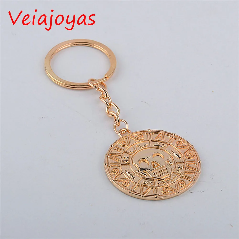 Hot-Movie-Pirates-Of-The-Caribbean-Keychain-Vintage-Skull-Head-Gold-Skeleton-Key-Chain (1)