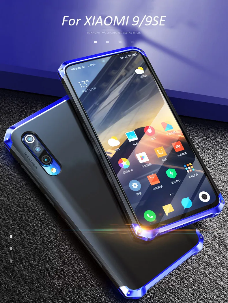 Противоударный защитный чехол для Xiaomi Mi9 SE, чехол, жесткий металлический бампер из ТПУ, защитный чехол для телефона для Xiaomi MI9 Global, чехол, аксессуары