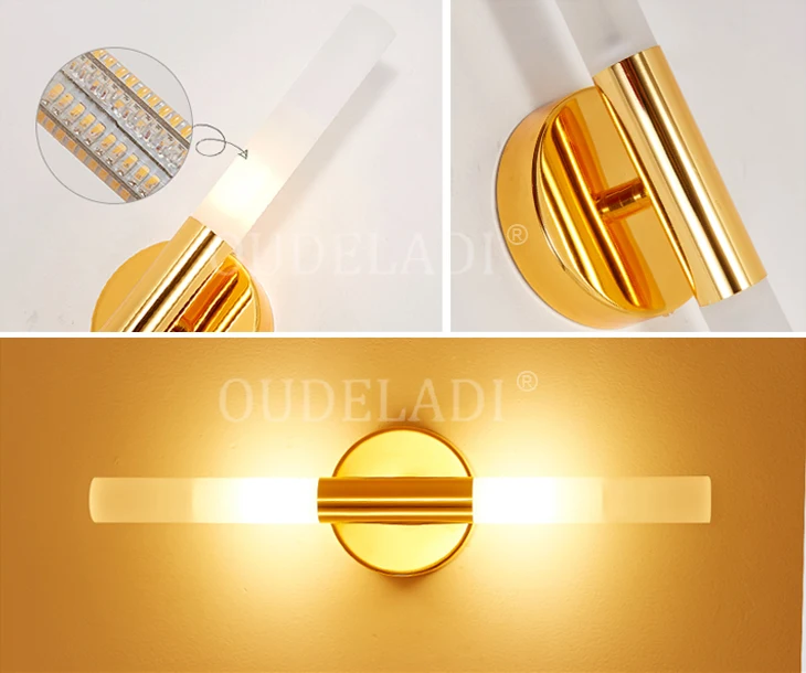 Tubo de Metal Moderno para Cima para Baixo Lâmpadas Parede Quarto Foyer Banheiro Sala Estar Lâmpada Luz Led 14 Luminárias de parede