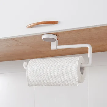 

Kitchen Paper Holder Sticke Rack Roll Holder for Bathroom Towel Rack Estanterias Pared Decoracion Tissue Shelf Organizer